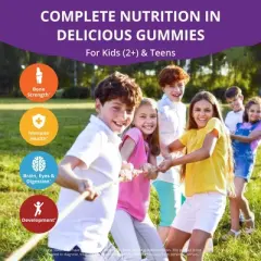 NuBest Tall Gummies with Calcium, Vitamin D3, K2, B Complex, Magnesium, Zinc & more, for Kids Age 2+, 60 Berries Gummies, No Added Sugar