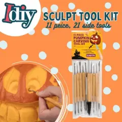 Pumpkin Carving Kit (21 Tool Set)- Halloween Professional Sculpting, Cutting & Carving Knife Supplies for Fall Jack-O-Lanterns, Pumpkins, Decorations