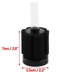 Unique Bargains Aquarium Fish Tank Mini Cylinder  Soft Sponge Water Filter Black