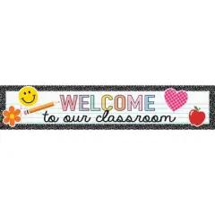 Teacher Created Resources&reg; Cool for School Welcome to Our Classroom Banner, 8" x 39", Pack of 6