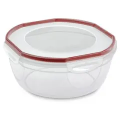 Sterilite Ultra Seal 4.7 Qt Plastic Food Storage Bowl Container w/ Lid (4 Pack)