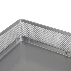 Mesh Stacking Letter Tray with Wide Side Opening Silver - Brightroom&trade;: Steel File Organizer & Letter Tray Holder
