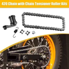Unique Bargains Motorcycle Mini Bike Chain Tensioner Roller with Spring 420 Chain 42L Link MB165 MB200 1 Set