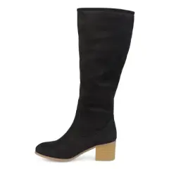 Journee Collection Womens Sanora Wide Calf Stacked Heel Riding Boots