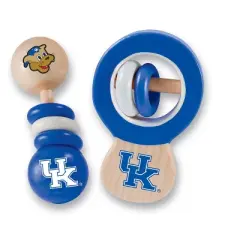 Baby Fanatic Wood Rattle 2 Pack - NCAA Kentucky Wildcats Baby Toy Set