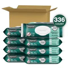 Depend Washcloths Personal Wipes - Unscented - 336ct