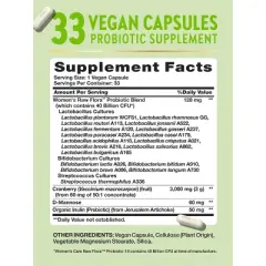 Raw Flora Probiotics for Women | 40 Billion CFU | 33 Vegan Capsules | by Nature's Truth