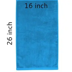 TowelSoft Premium 100% Cotton Terry Velour Hand Face Sports Gym Towel 16 inch x 26 inch