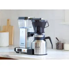 Technivorm Moccamaster 8c KBTS Drip Coffee Maker Polished Silver: 32 oz Capacity, Electric, Metal, Paper Filter, 8 Cups