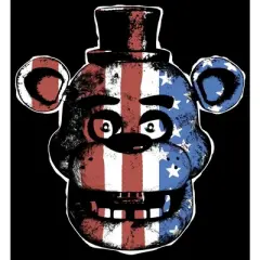 Five Nights at Freddy's American Flag Freddy Boy's Charcoal Heather T-shirt