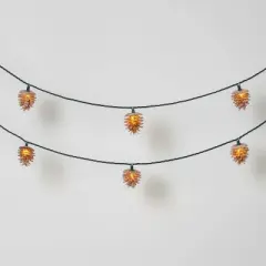 10ct Christmas LED String Lights with Sugared Pine cones Warm White GW - Wondershop&trade;