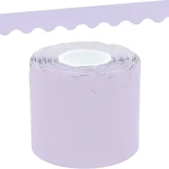 Teacher Created Resources&reg; Lavender Scalloped Rolled Border Trim, 50 Feet, 3 Rolls