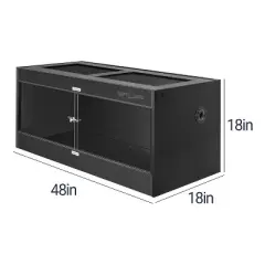 REPTI ZOO 64 Gallon PVC Reptile Enclosure, 48x18x18 Reptile Terrariums