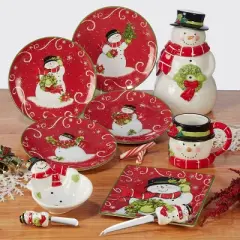 18oz 4pk Earthenware Holiday Magic Snowman 3-D Mugs - Certified International