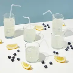 Stockroom Plus 500 Pieces Individually Wrapped Flexible Drinking Straws (7.75 In, Clear)