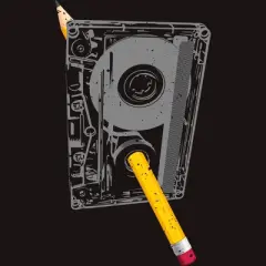 Men's Design By Humans Old School Pencil Rewind By clingcling T-Shirt