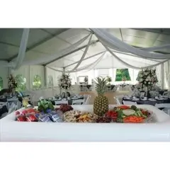 Sorbus White Inflatable Serving Bar With Drain Plug 3 pack