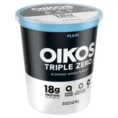 OIKOS Plain Greek Yogurt - 18g protein 32oz