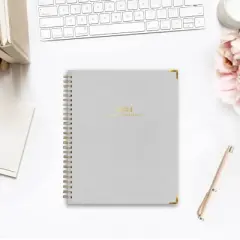 The Everygirl x Day Designer 2024 Planner Weekly/Monthly 7"x9" 30 Day Challenge Bookcloth Light Gray
