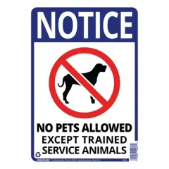 Hillman English White Notice Sign 14 in. H X 10 in. W - Case of 6