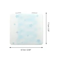 Unique Bargains Women Square Shape Handheld Mirror for Travel Blue 1 Pc