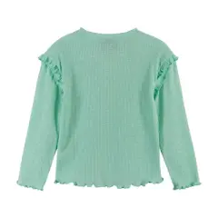 Andy & Evan Kids  Girls Smiley Long Sleeve Tee Blue, Size 6