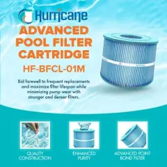 Hurricane Filters HF-BFCL-01M Advanced Pool Filter Cartridge for Pleatco PBF40, PB40M, Bullfrog Wellspring 30, and more
