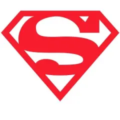 Superman Superboy Logo Men's Black Big & Tall T-shirt