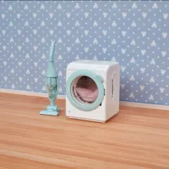 Calico Critters Laundry & Vacuum Cleaner, Dollhouse Furniture and Accessories