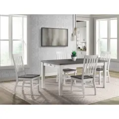 Jamison Two-Tone Extendable Dining Table with Storage White - Picket House Furnishings