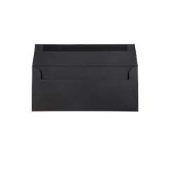 JAM Paper #10 Business Envelopes 4.125 x 9.5 Black Linen 900921796