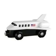 MasterPieces Space Shuttle Wooden Toy Train Engine For Kids