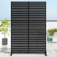 1-Piece Classic Black Galvanized Sheet Screen for Blinds, Privacy Screen