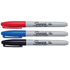 Sharpie Permanent Marker Fine Point 3/PK Assorted 30173PP