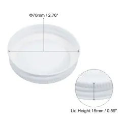 Unique Bargains Leakproof Kitchen Storage Regular Mouth Tinplate Cap Mason Jar Lids 42 Pcs 2.76"