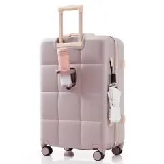 Gulches Chic 3-Piece Luggage Set, Airline Certified Carry-On, Durable ABS Hard Shell, Rosy Brown, Spinner Wheels