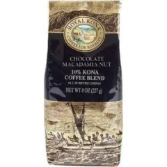 Royal Kona Chocolate Macadamia Nut Light Roast Ground Coffee - 8oz