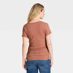 Short Sleeve V-Neck Maternity T-Shirt - Isabel Maternity by Ingrid & Isabel&trade; Mauve