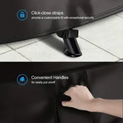 Akefit Outdoor Bench Cover Waterproof UV Resistant Black 59 Inch