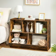 MaseiKar Kids Bookshelf, Bookcase Footboard, Toy Storage Cubby, 35.4" L Children's Toy Shelf, Toy Storage Cabinet, Fit for Children's Room, Playroom