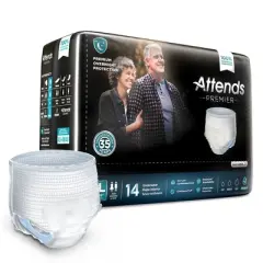 Attends Premier Disposable Underwear Pull On with Tear Away Seams X-Large, ALI-UW40, Overnight