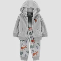 Carter's Just One You&reg;️ Baby Boys' Moose Top & Bottom Set - Gray/Green