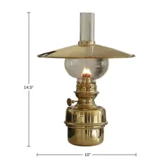 Kings County Tools Brass Captain&rsquo;s Shade Oil Lamp