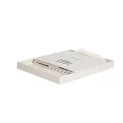 BirdRock Home 1-Pack Collapsible File Storage Organizer with Lid - Cream