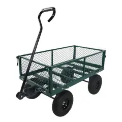 Wagon Cart Garden cart trucks make it easier to transport firewood (green)