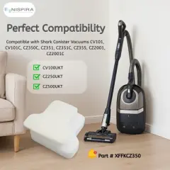 Nispira Foam & Felt Filter Replacement Kit​ Compatible with Shark CV100 CZ250 CZ500 CV100UKT CZ250UKT CZ500UKT Vacuum Cleaner, 6 Packs