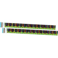 2pk Neon Double-Sided Classroom Borders - Barker Creek: Teacher Supplies, Neon Bulletin Board Border, 24 Pieces, All Ages