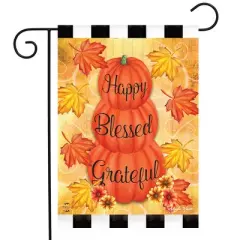 Briarwood Lane Fall Thanksgiving Garden Flag 12x18 For Outdoor Happy Blessed Grateful Autumn For Thanksgiving Garden Flag Flags For Outside