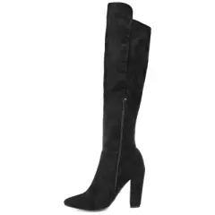Journee Collection Womens Dominga Tru Comfort Foam Wide Calf Block Heel Knee High Boots