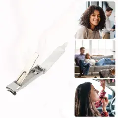 Unique Bargains Stainless Steel Thin Nail Clippers Portable Nail Clipper Kit for Nail Care Silver Tone 1 Pc